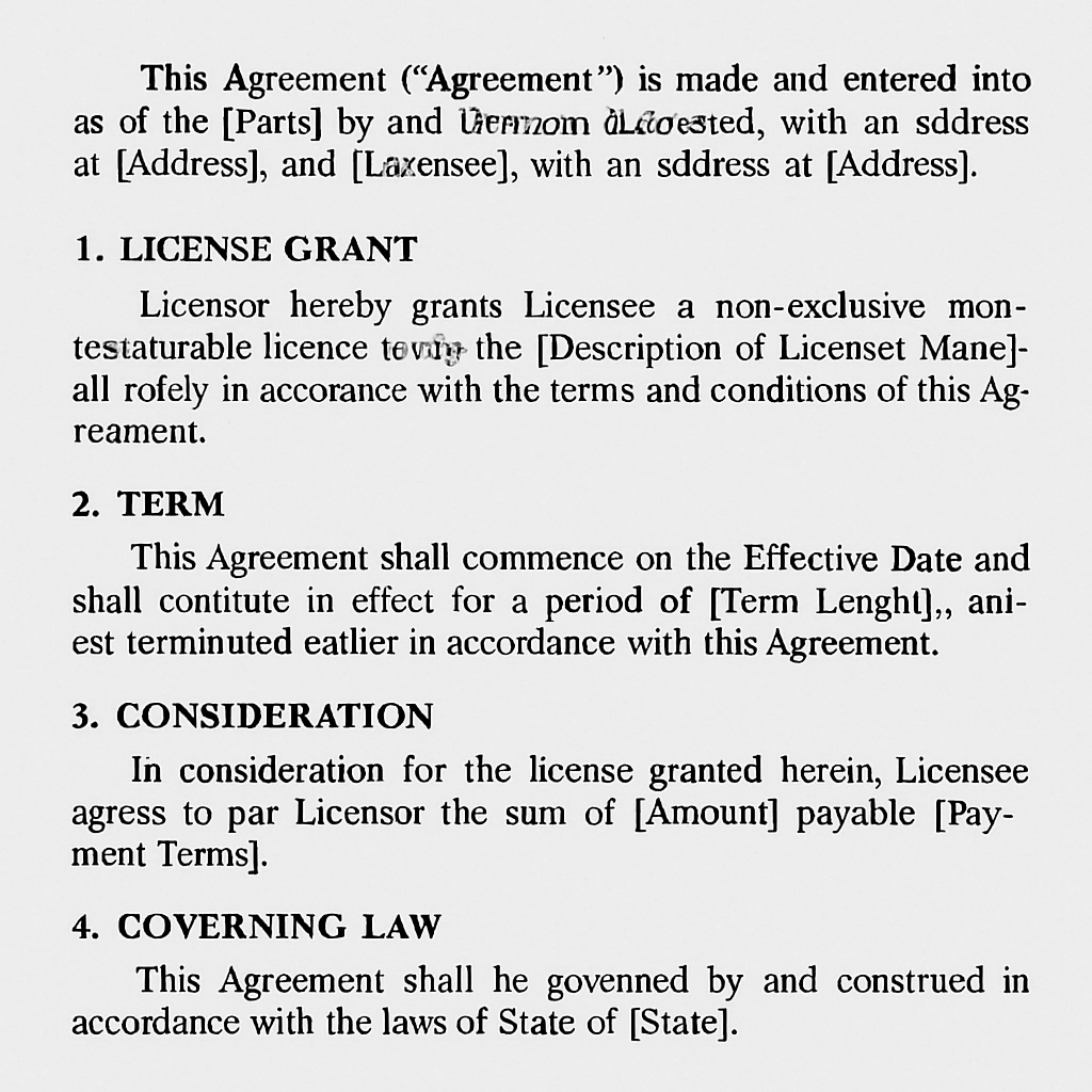 licensing agreement