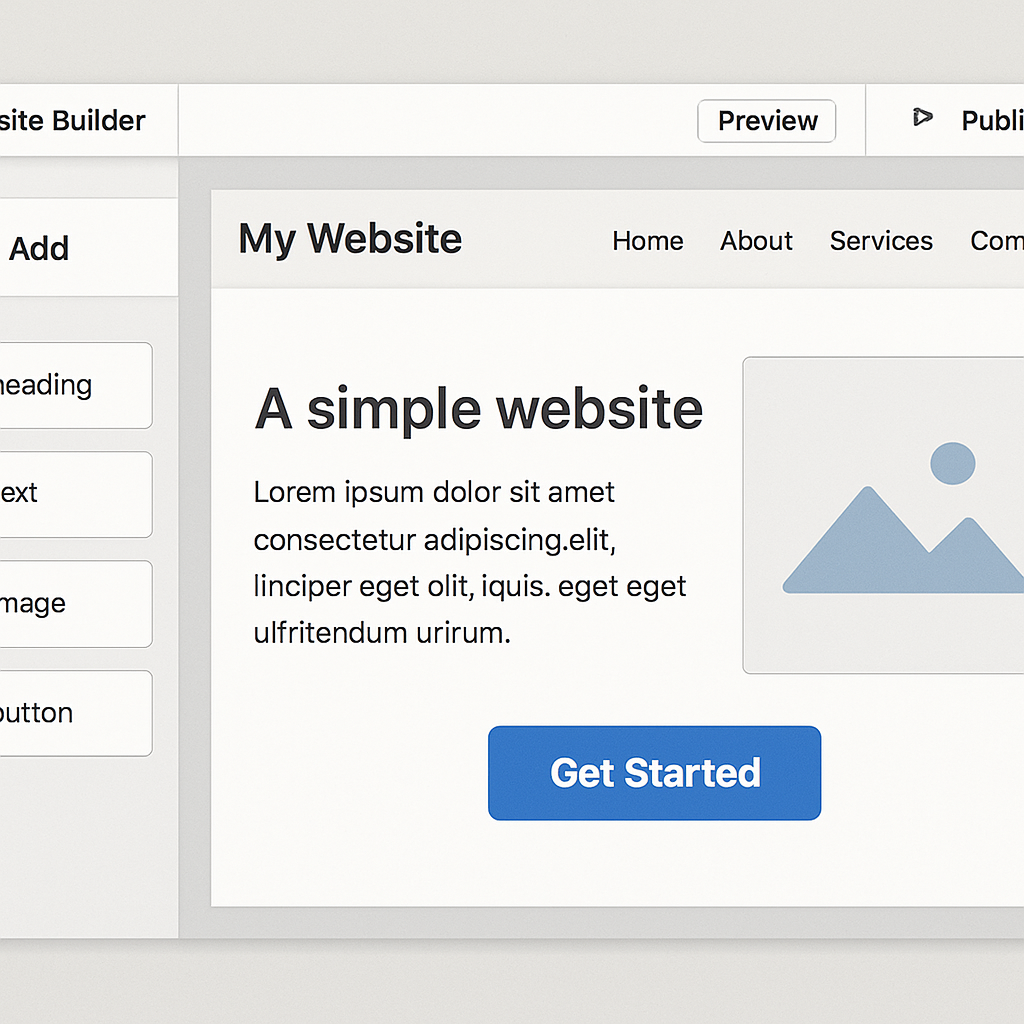 website builder interface