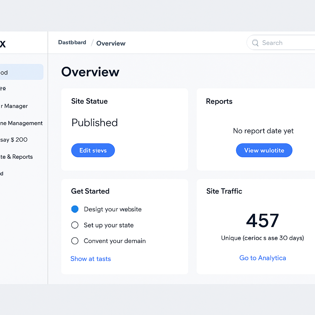 Wix Dashboard Overview