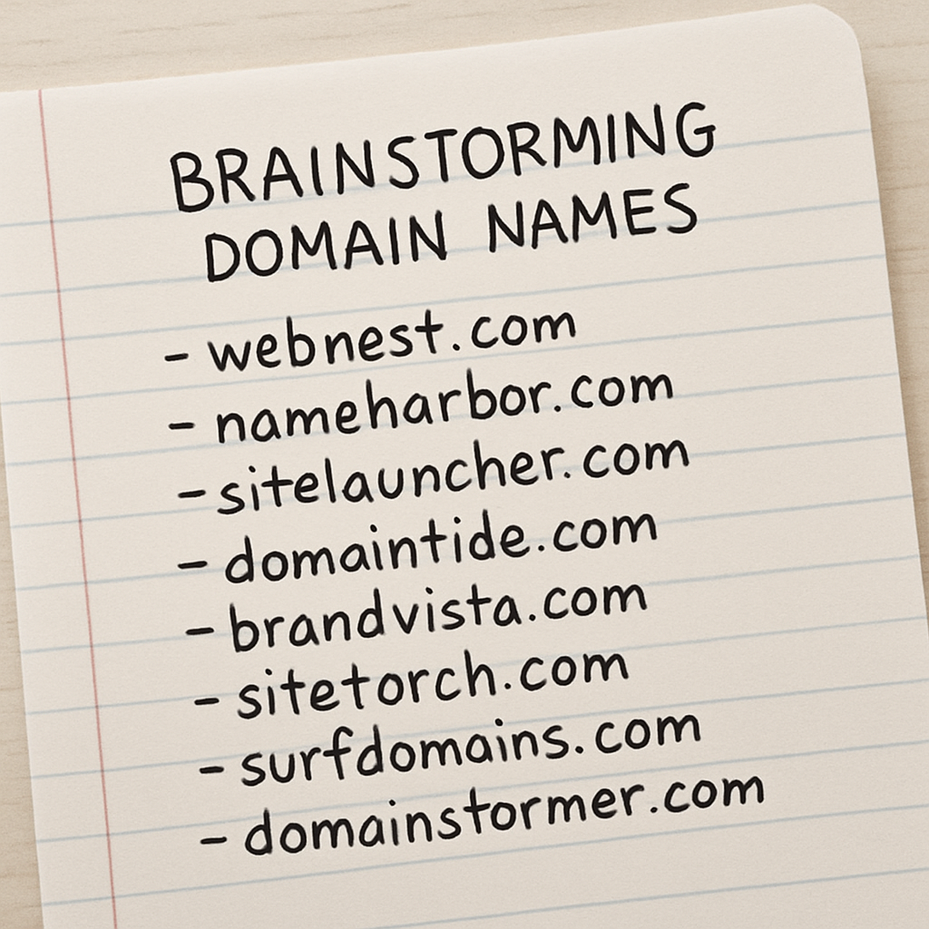 brainstorming domain names