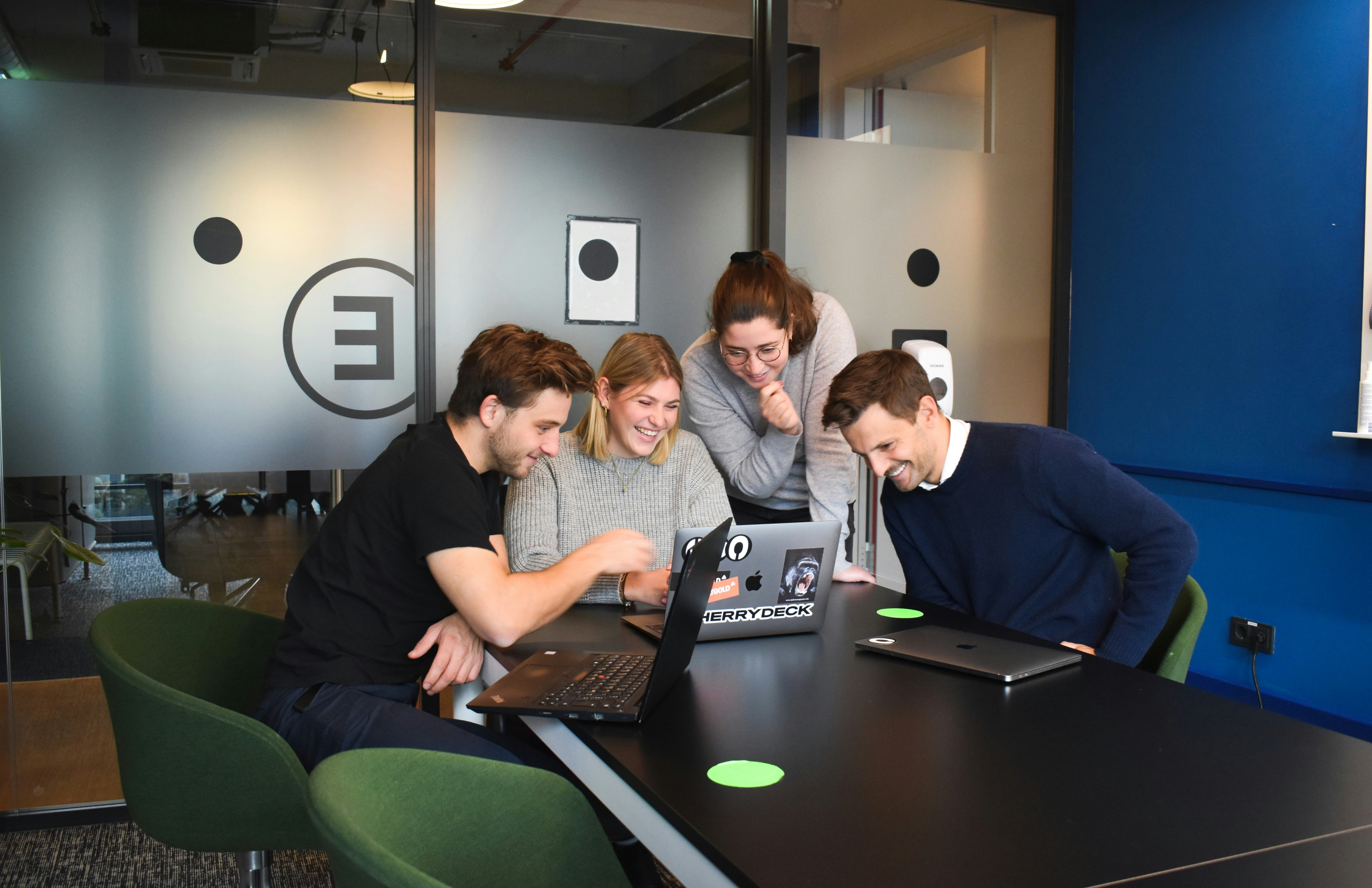 collaborative team working on open source project