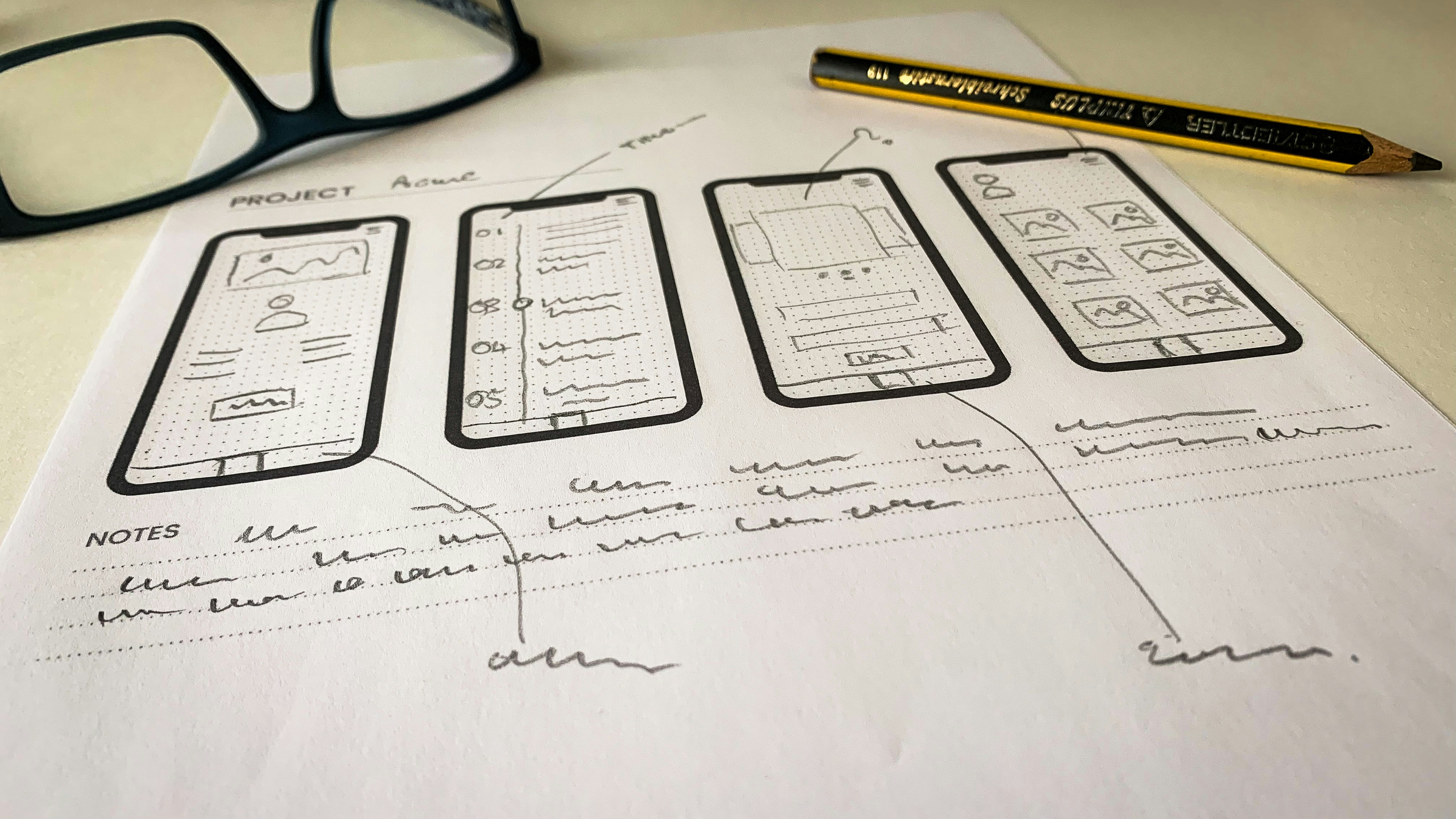 Designing a website interface